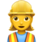 Woman Construction Worker emoji on Apple